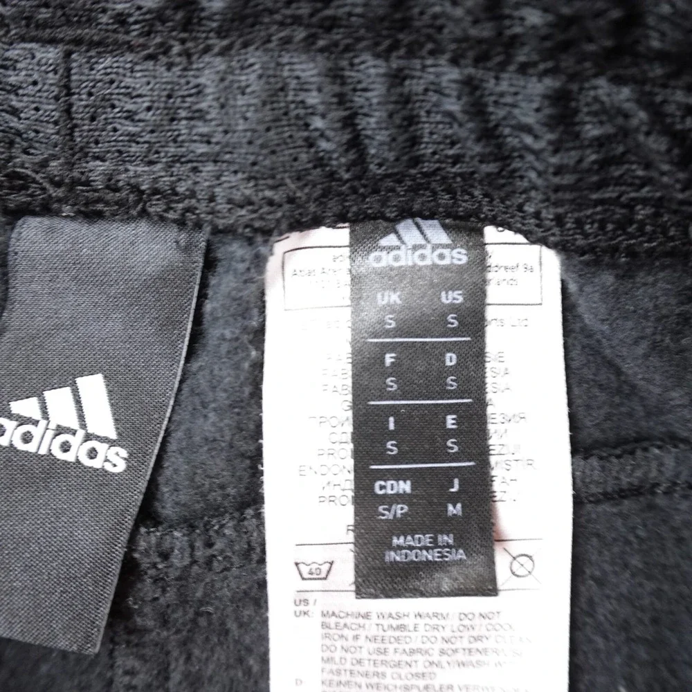Adidas‎ Pants Mens S Black Track Warm Up Drawstring Jogger Sweatpants Gym Sweats